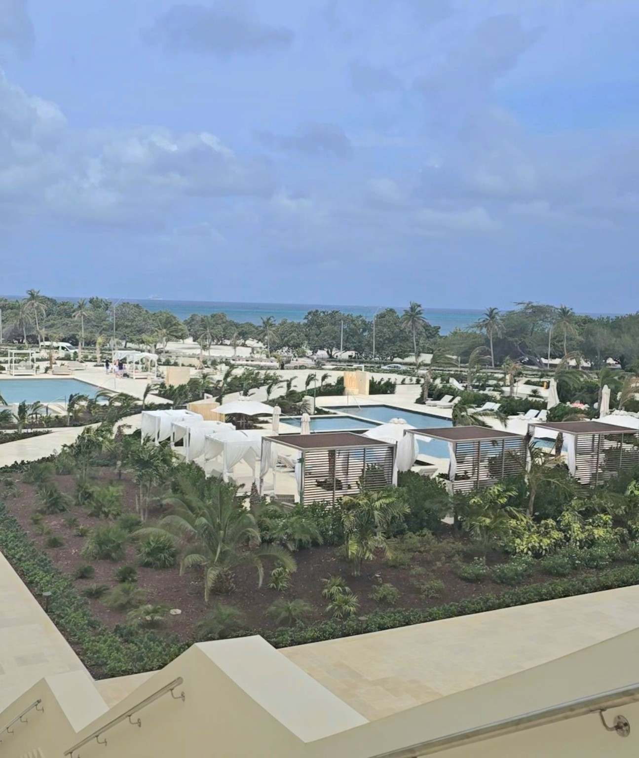 Pools and gardens at JOIA Aruba, photographed by Rhode Bernadel